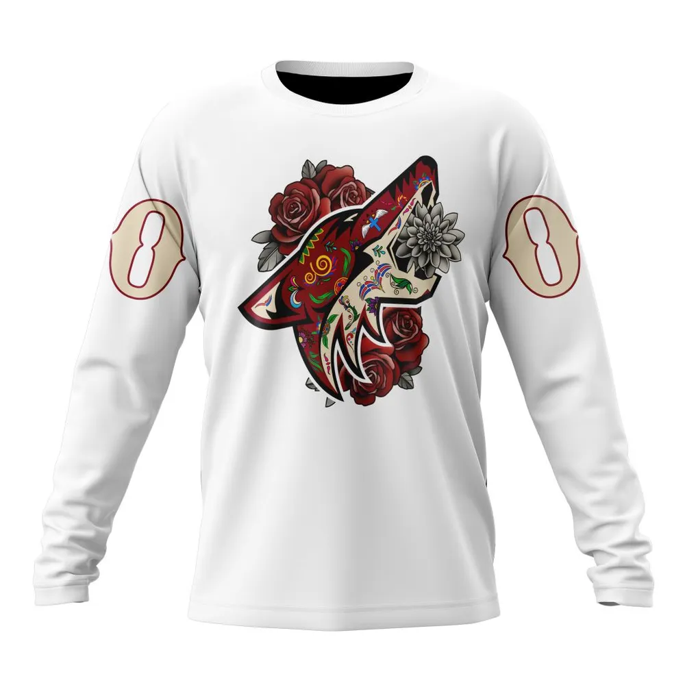 NHL Arizona Coyotes | Specialized Unisex Kits Dã­A De Muertos Long Sleeved Sweatshirt 