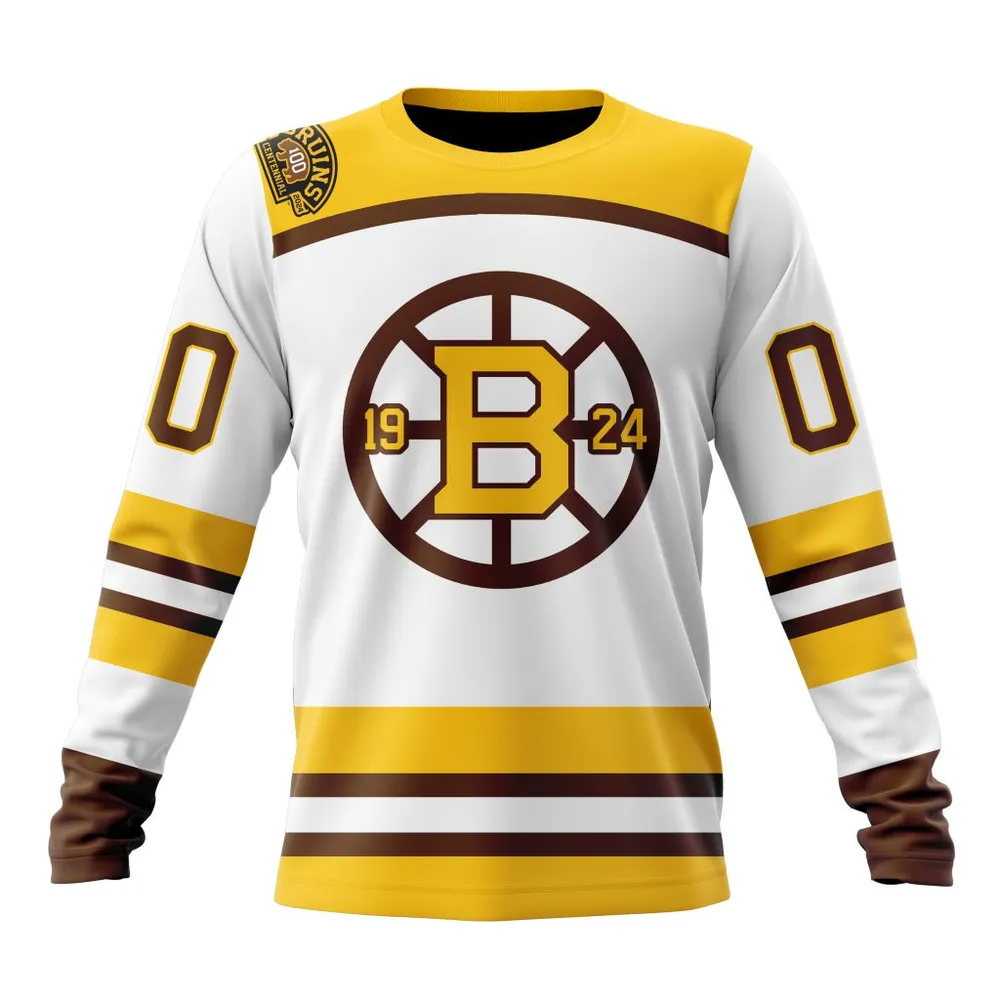 NHL Boston Bruins 2023-2024 Centennial Concept Kits Long Sleeved Sweatshirt 