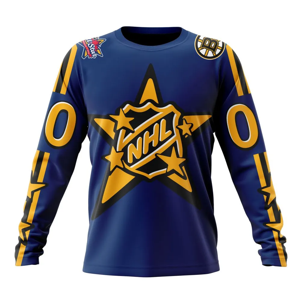 NHL Boston Bruins Personalized 2024 NHL All-Star Game Long Sleeved Sweatshirt 