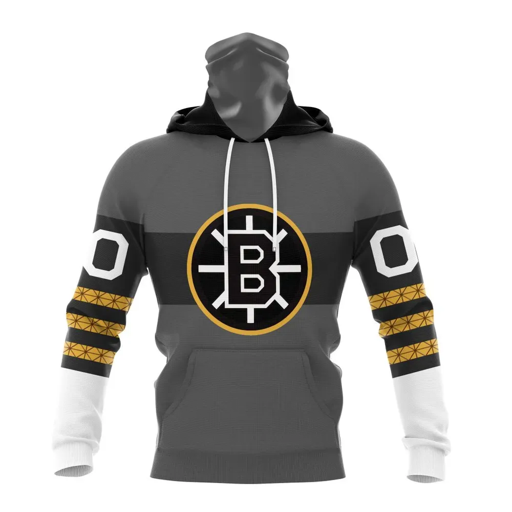 NHL Boston Bruins Personalized Alternate Concepts Kits St2401 Mask Hoodie