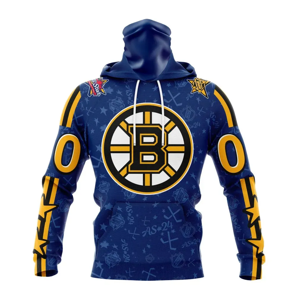 NHL Boston Bruins Special 2024 All-Star Game Design St2401 Mask Hoodie