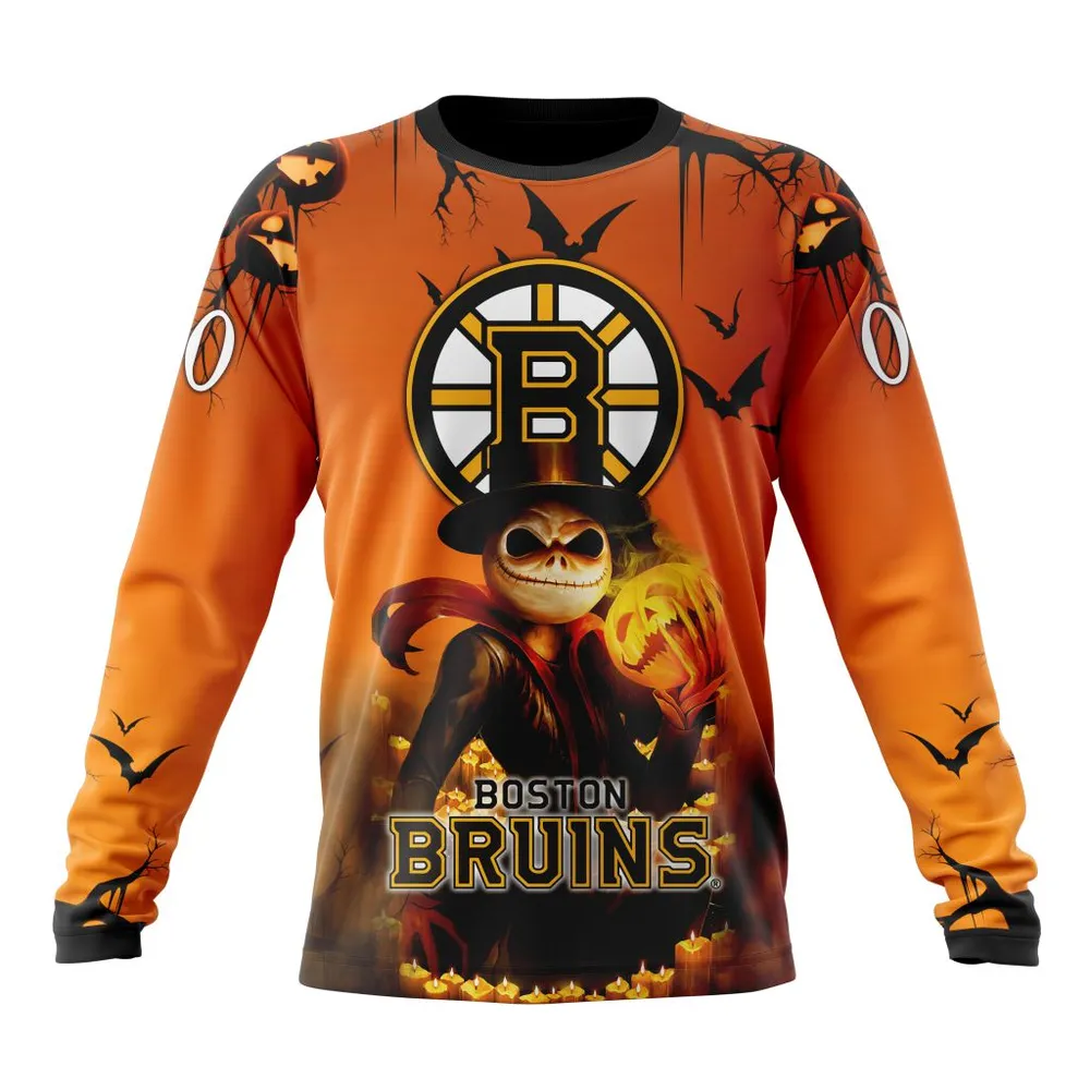 NHL Boston Bruins Special Halloween Concepts St2201 Long Sleeved Sweatshirt 