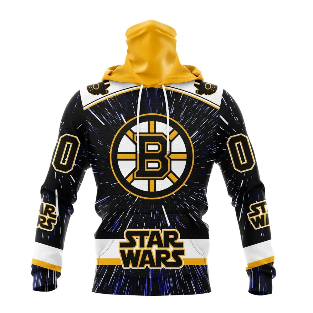 NHL Boston Bruins Special Star Wars Design St2303 Mask Hoodie