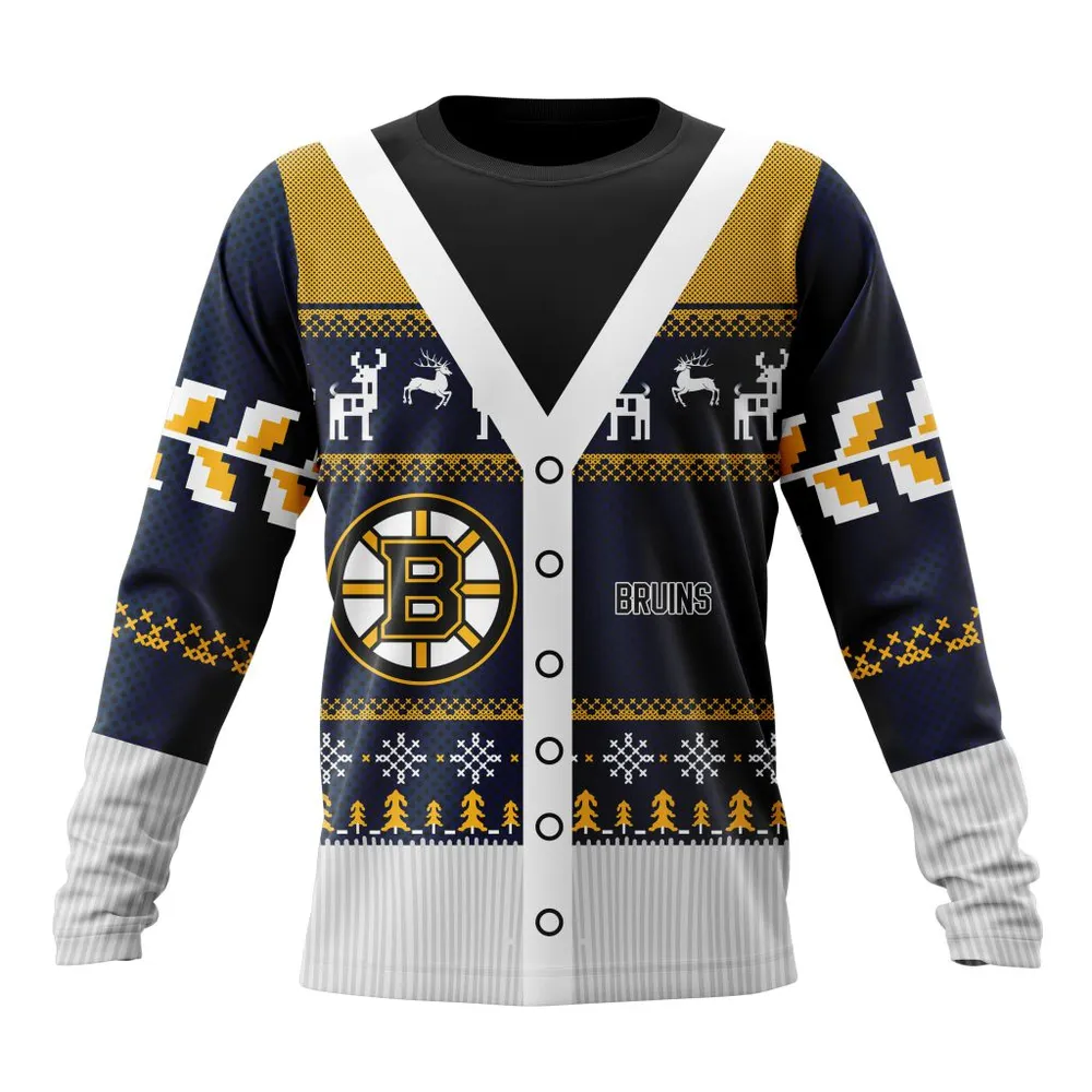 NHL Boston Bruins Specialized Chrismas Season Long Sleeved Sweatshirt 