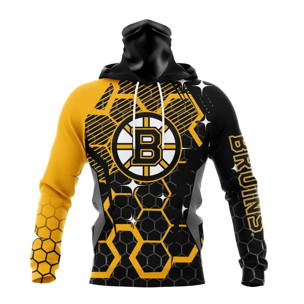 NHL Boston Bruins Specialized Design With Motocross Syle V0222 Mask Hoodie