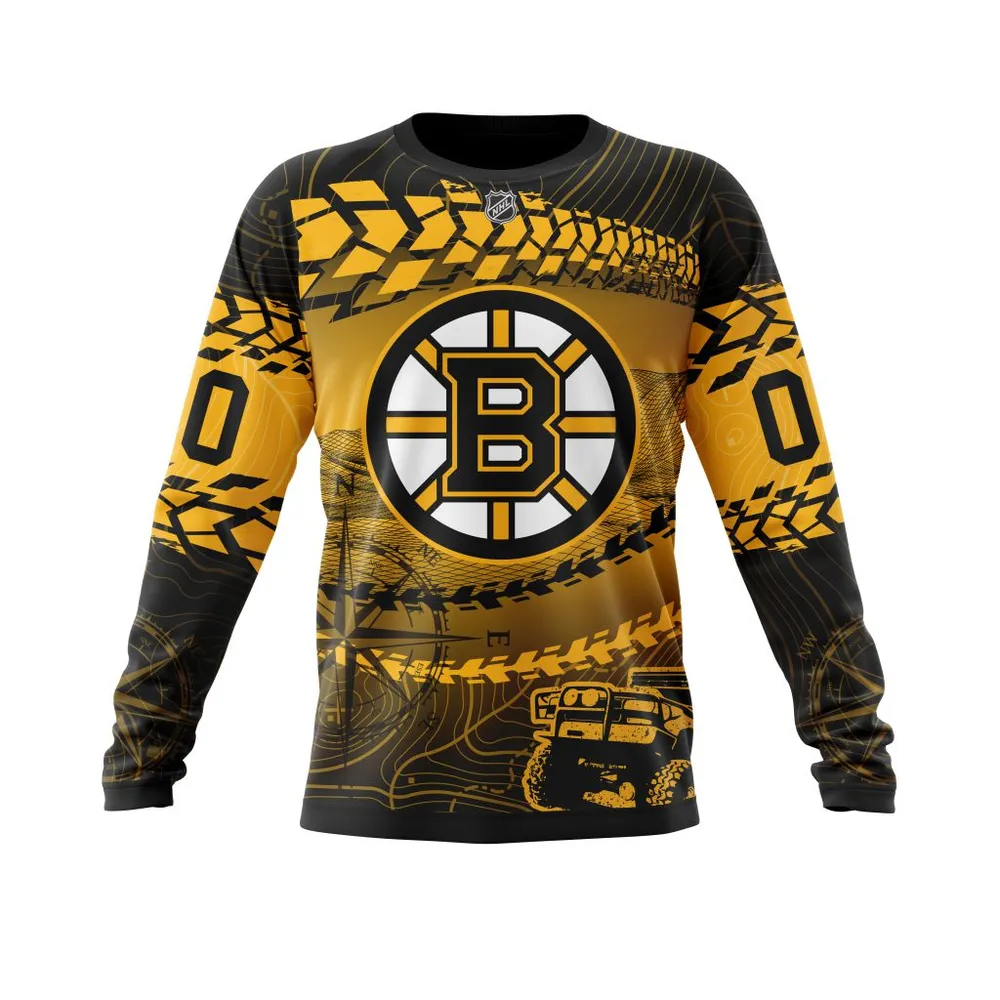 NHL Boston Bruins | Specialized Off Road Style St2201 Long Sleeved Sweatshirt 