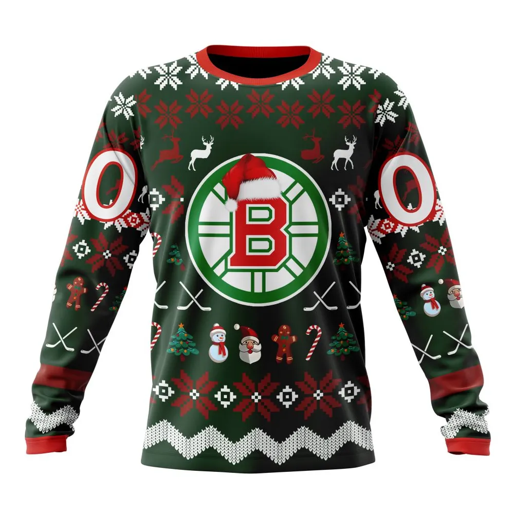 NHL Boston Bruins Specialized Unisex Christmas Is Coming Long Sleeved Sweatshirt 