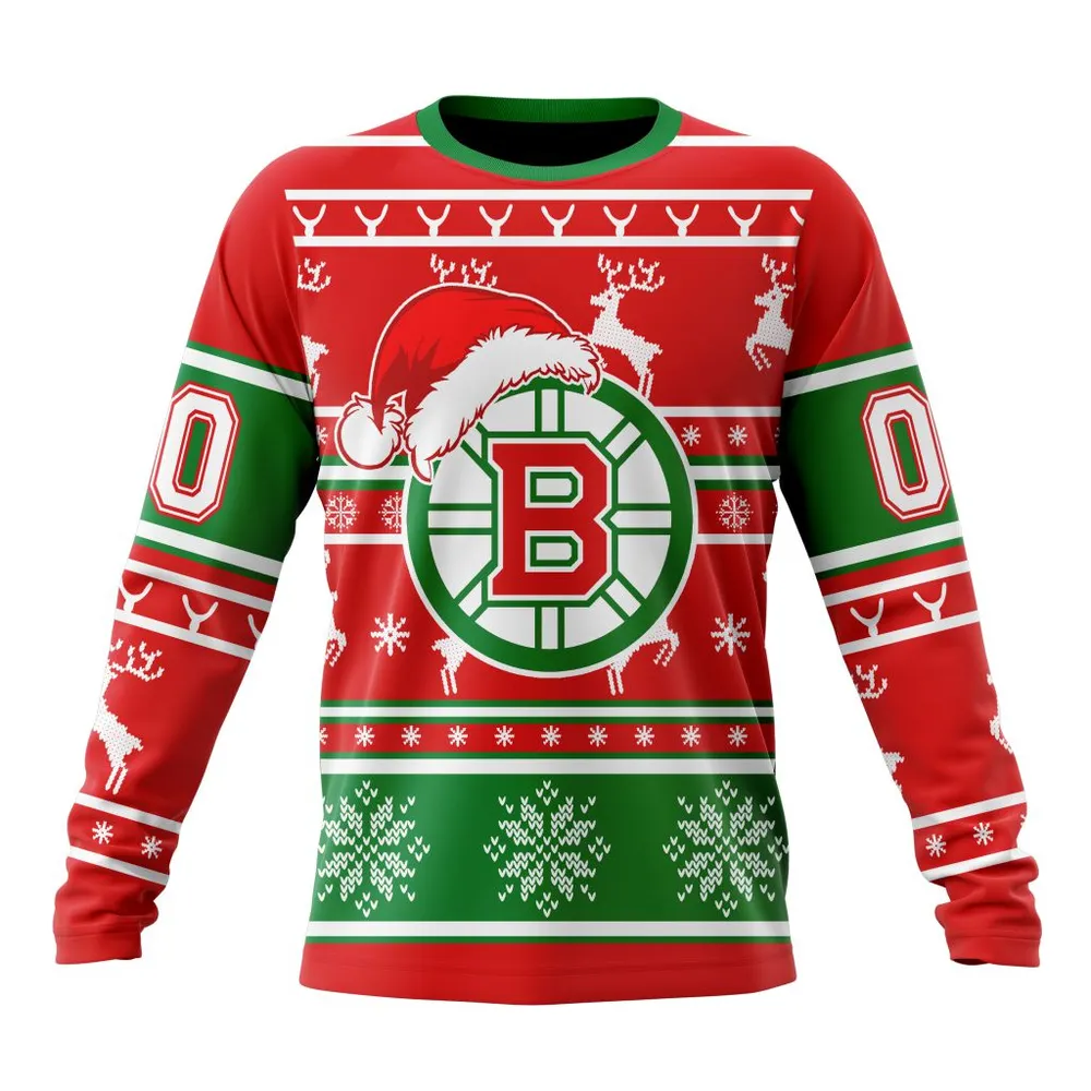 NHL Boston Bruins Specialized Unisex Christmas Is Coming V02 Long Sleeved Sweatshirt 