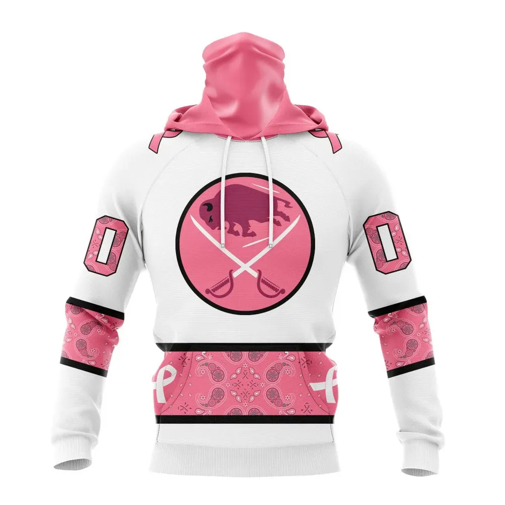 NHL Buffalo Sabres In Classic Style With Paisley! In October We Wear Pink Breast Cancer Mask Hoodie