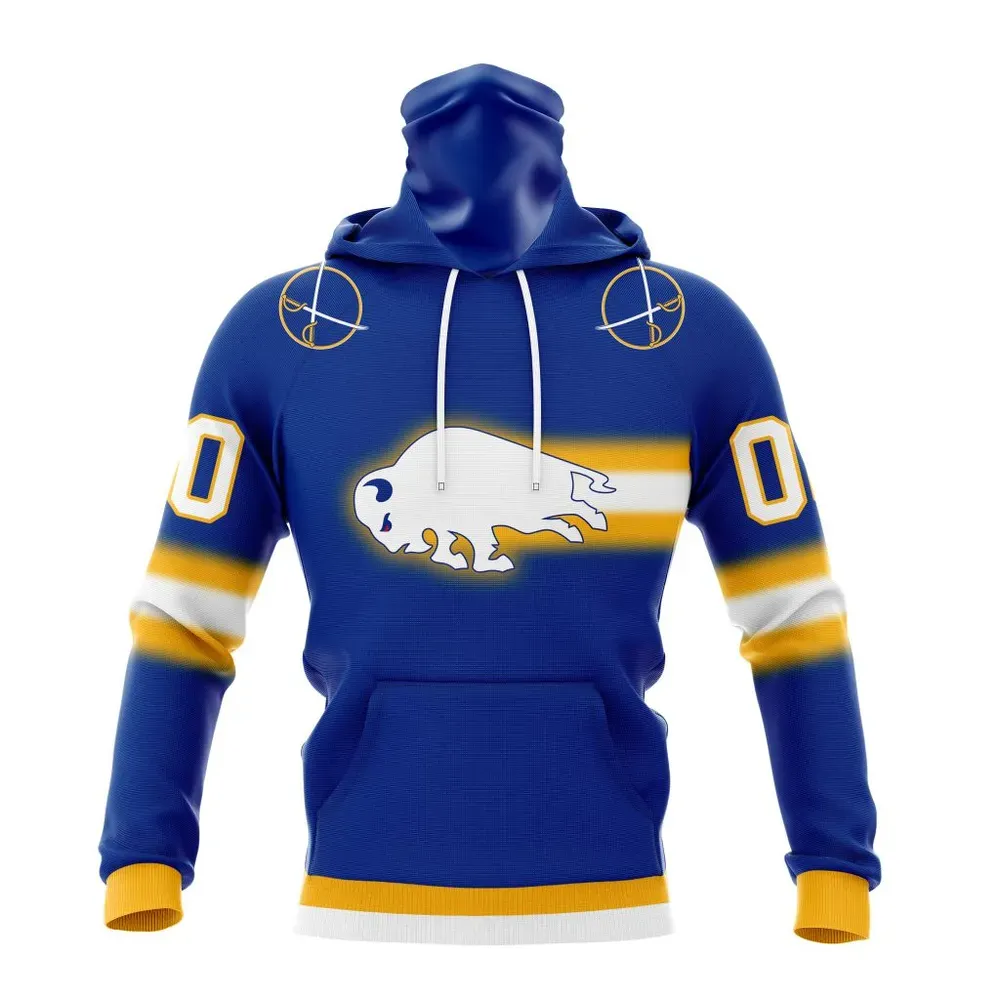 NHL Buffalo Sabres Personalize Gradient Series Concept St2301 Mask Hoodie