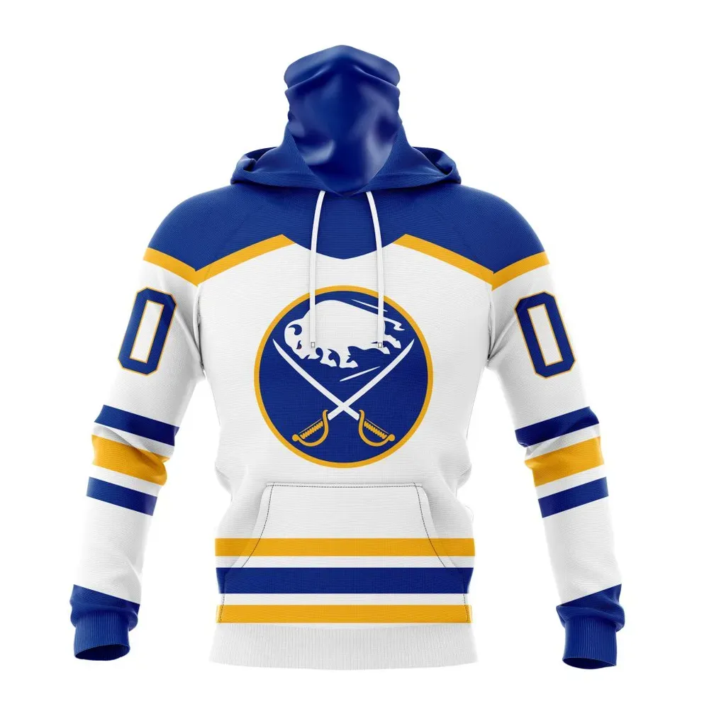 NHL Buffalo Sabres Personalized Away Kits Mask Hoodie