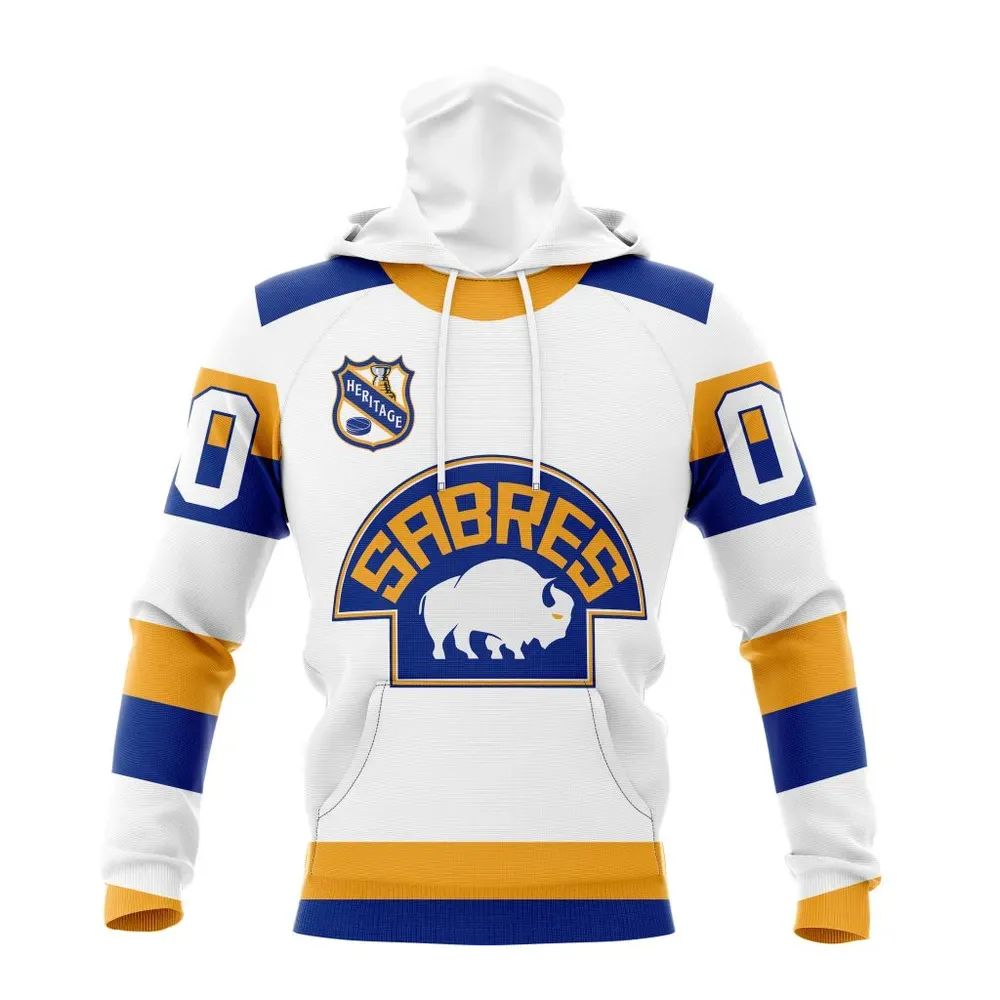 NHL Buffalo Sabres Personalized Heritage Design St2401 Mask Hoodie