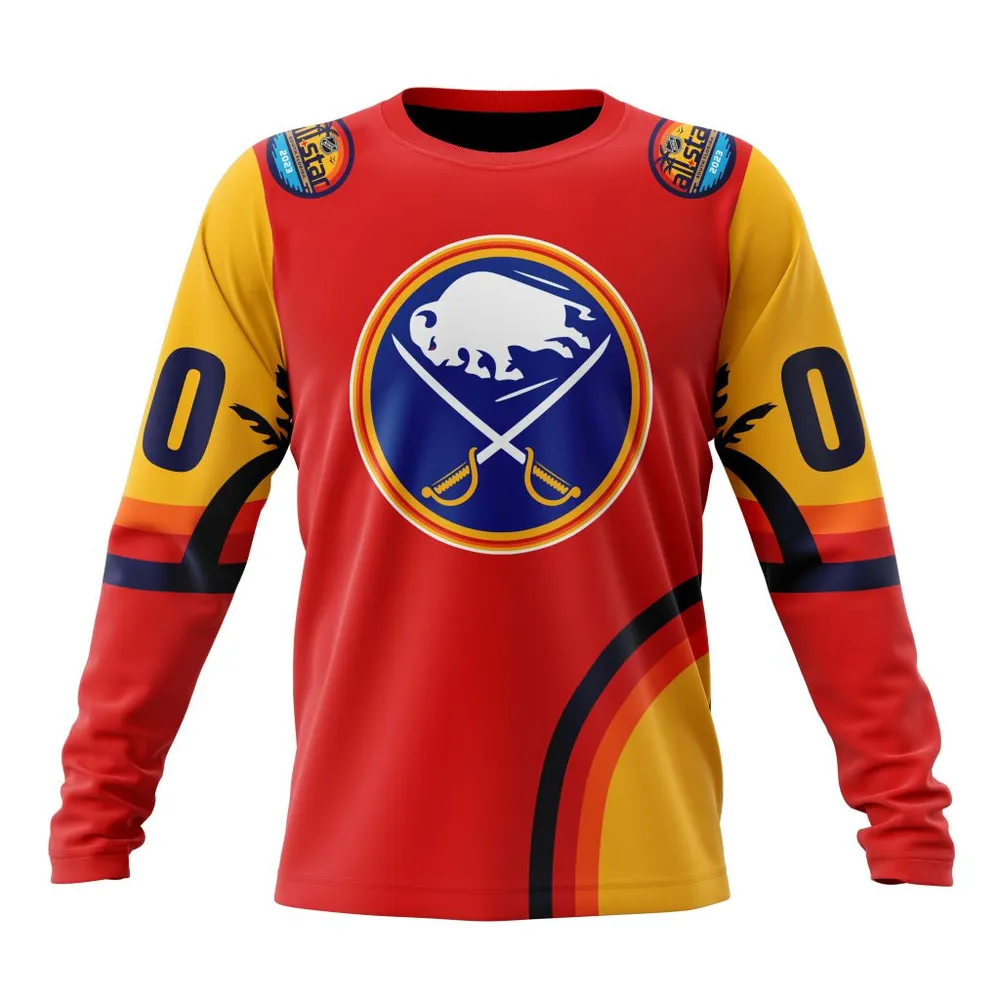 NHL Buffalo Sabres Special All-Star Game Design With Florida Sunset Long Sleeved Sweatshirt 