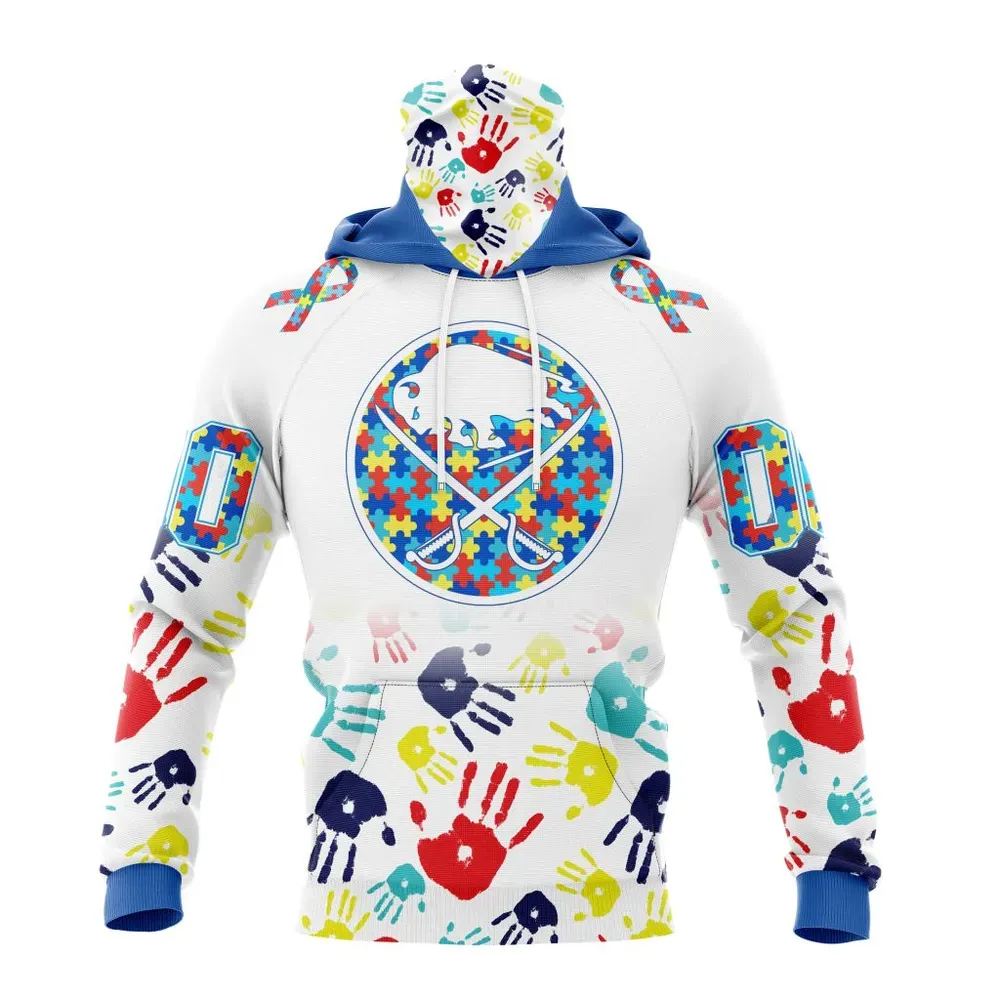 NHL Buffalo Sabres Special Autism Awareness Design St2203 Mask Hoodie