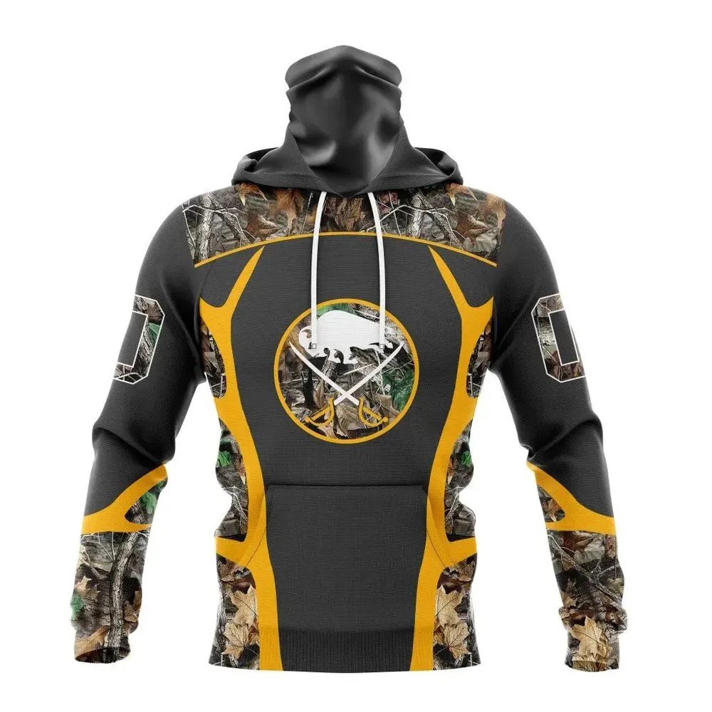 NHL Buffalo Sabres Special Camo Hunting Design V2302 Mask Hoodie