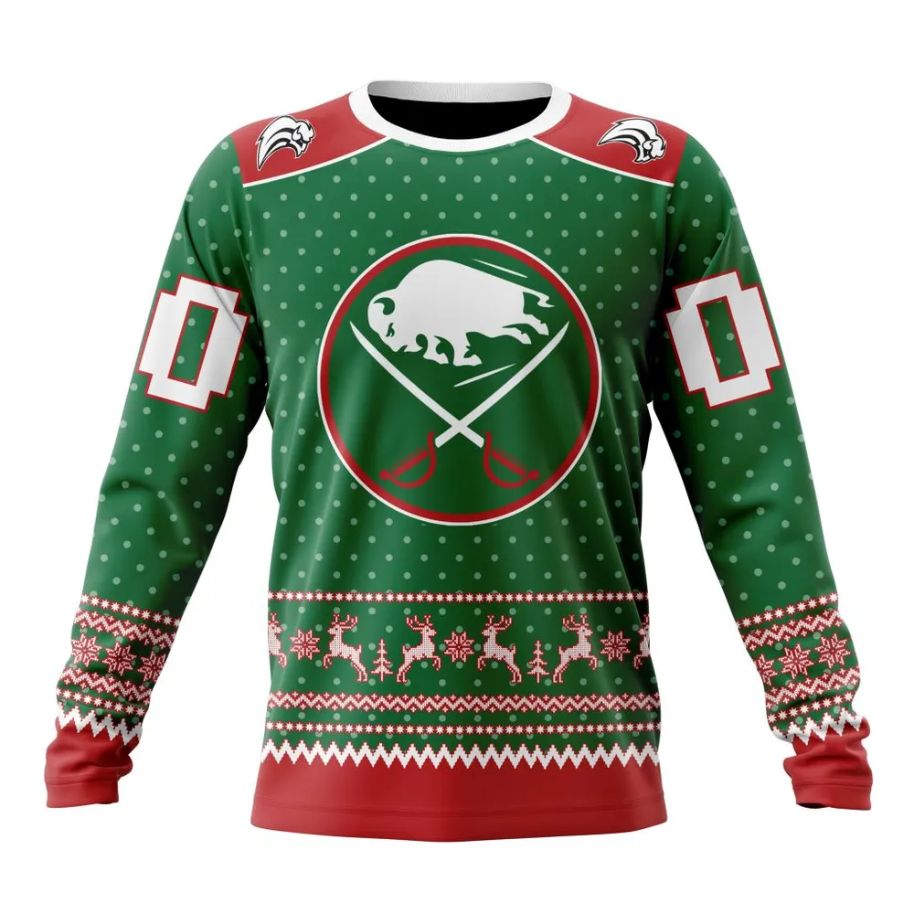 NHL Buffalo Sabres Special Christmas Apparel St2201 Long Sleeved Sweatshirt 