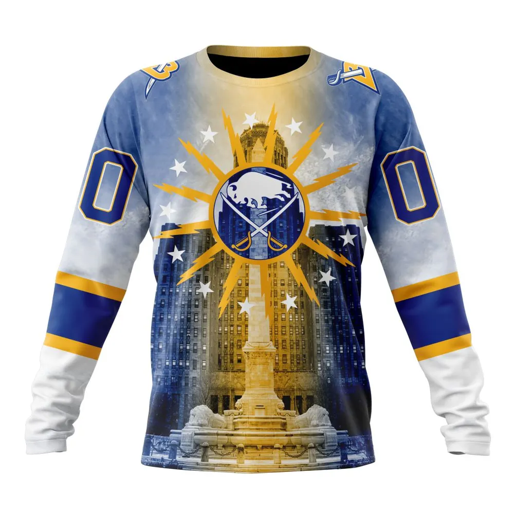 NHL Buffalo Sabres Special Design With Buffalo City Hall St2301 Long Sleeved Sweatshirt 