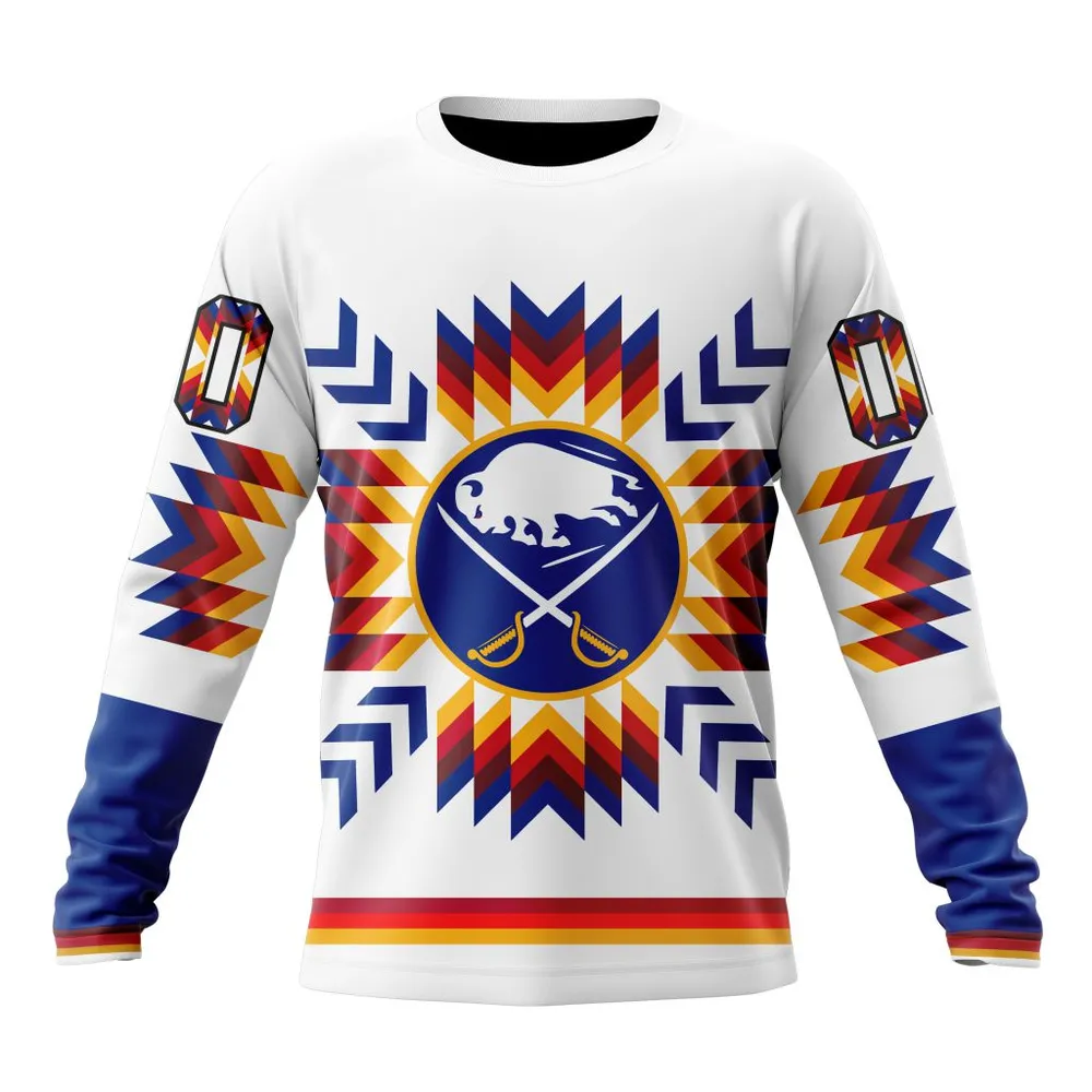 NHL Buffalo Sabres Special Design With Native Pattern St2302 Long Sleeved Sweatshirt 