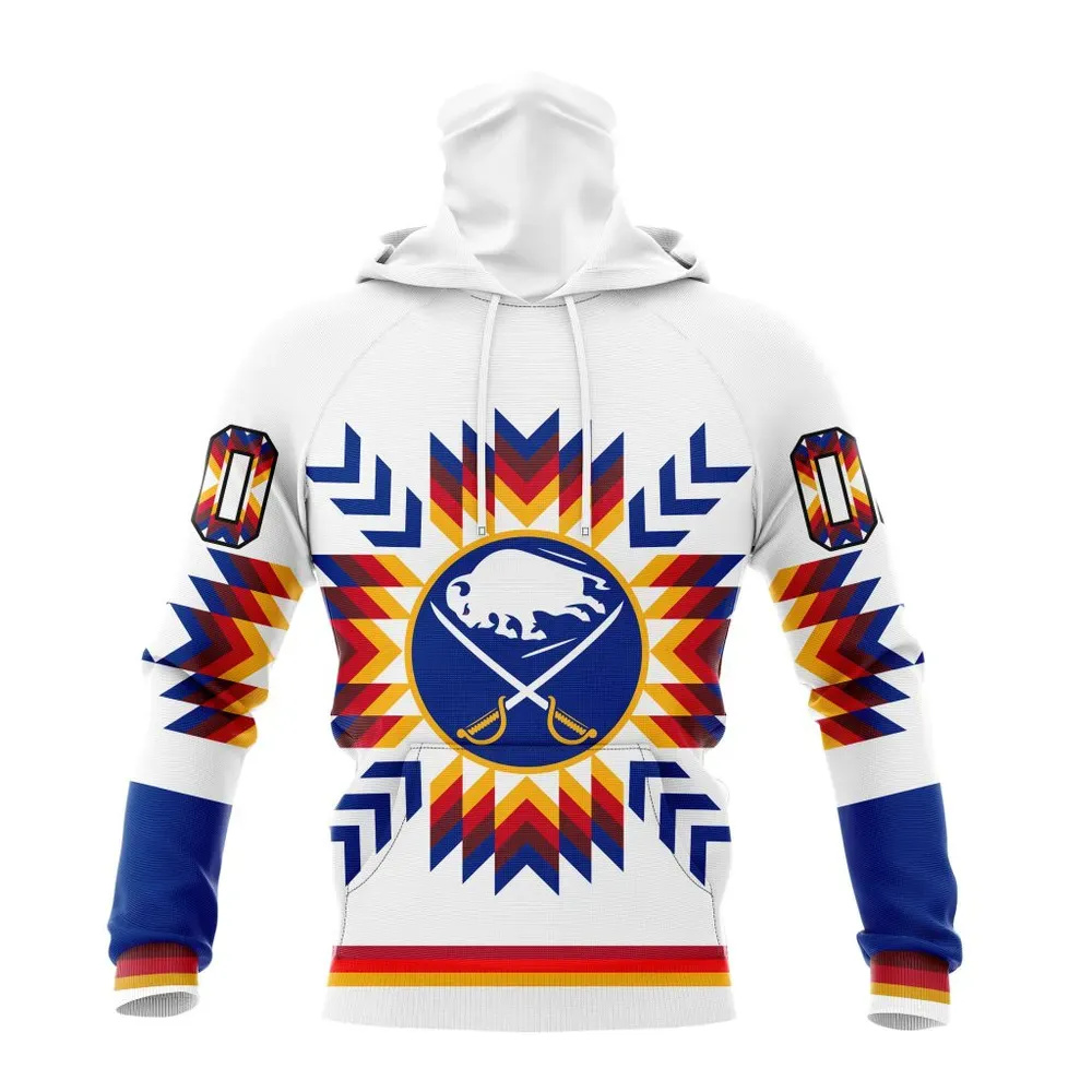 NHL Buffalo Sabres Special Design With Native Pattern St2302 Mask Hoodie