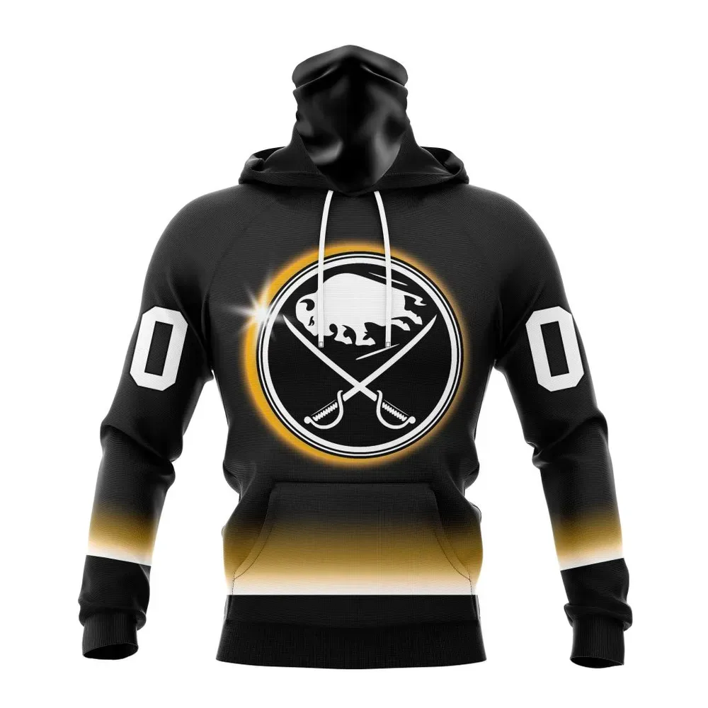 NHL Buffalo Sabres Special Eclipse Design St2401 Mask Hoodie