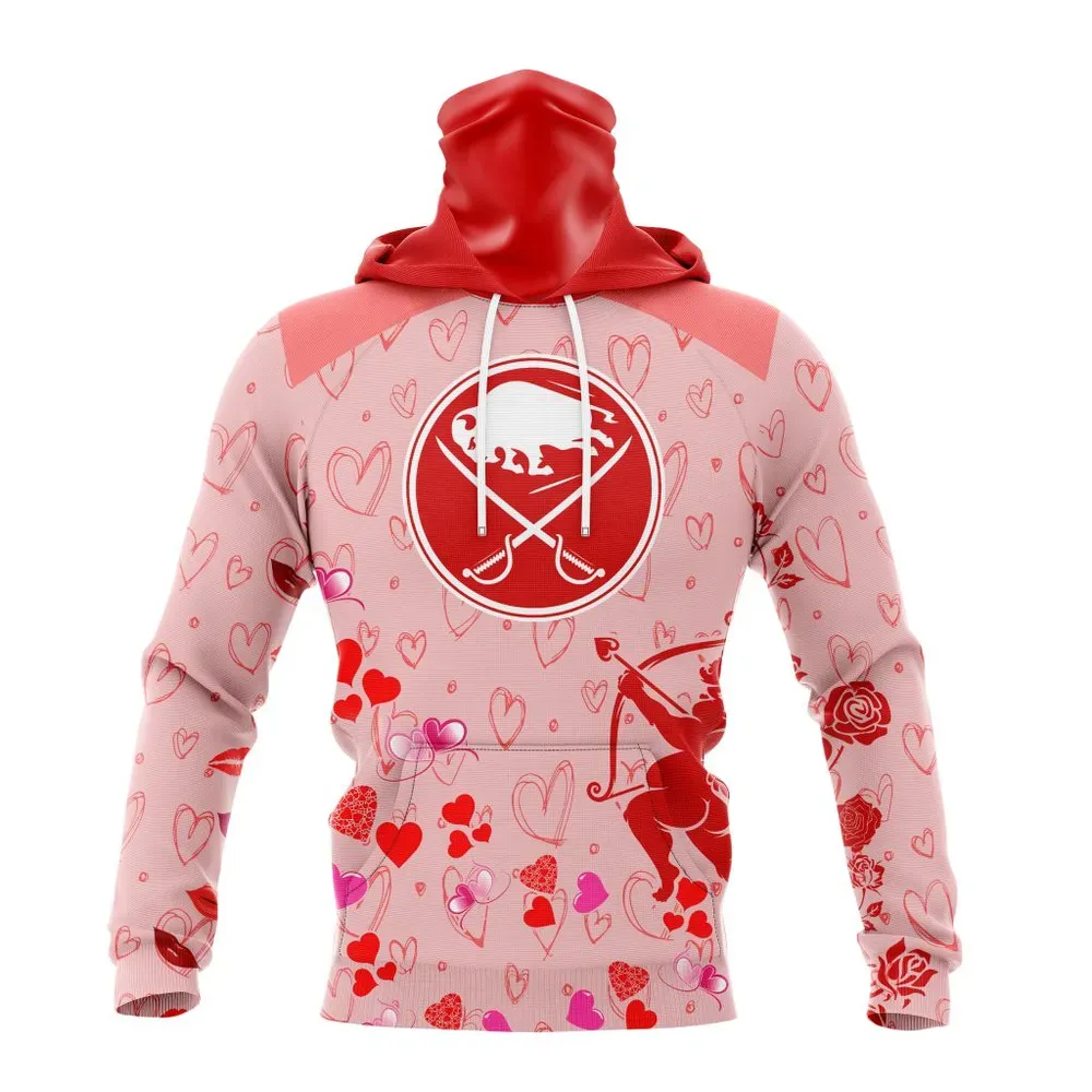 NHL Buffalo Sabres Special Gift For Valentines Day St2402 Mask Hoodie