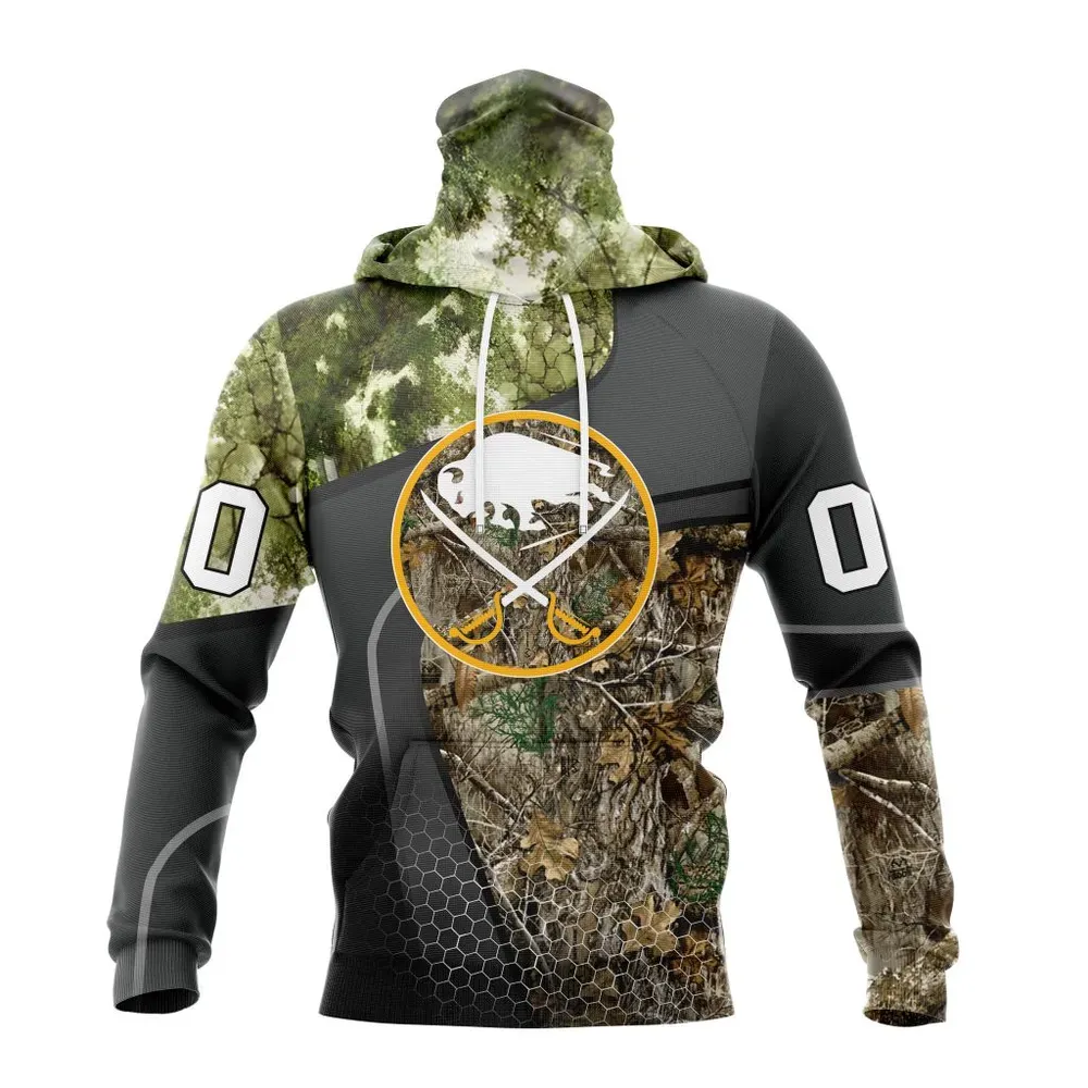 NHL Buffalo Sabres Special Hunting Camo Design St2302 Mask Hoodie