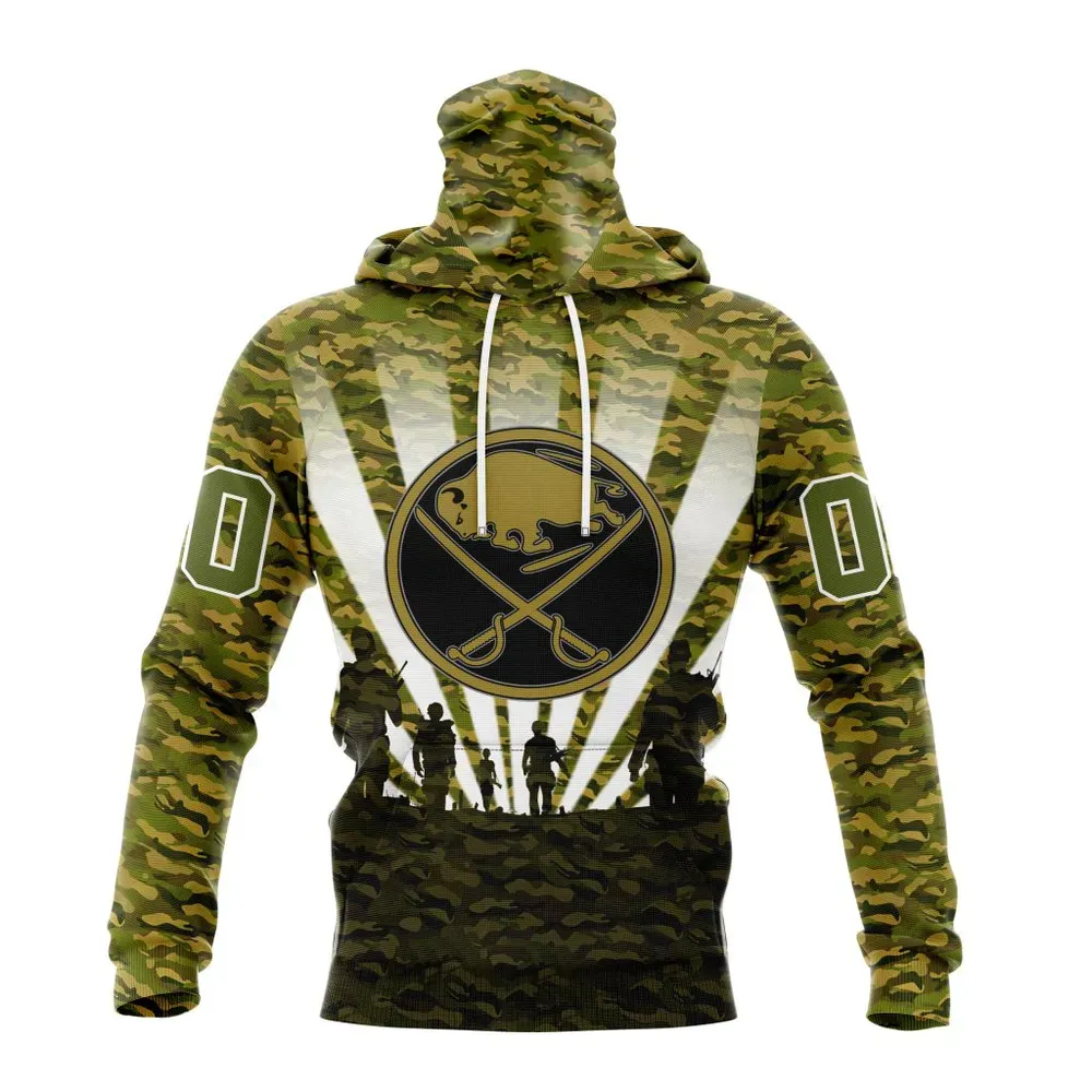 NHL Buffalo Sabres Special Military Camo Kits For Veterans Day And Rememberance Day St2201 Mask Hoodie