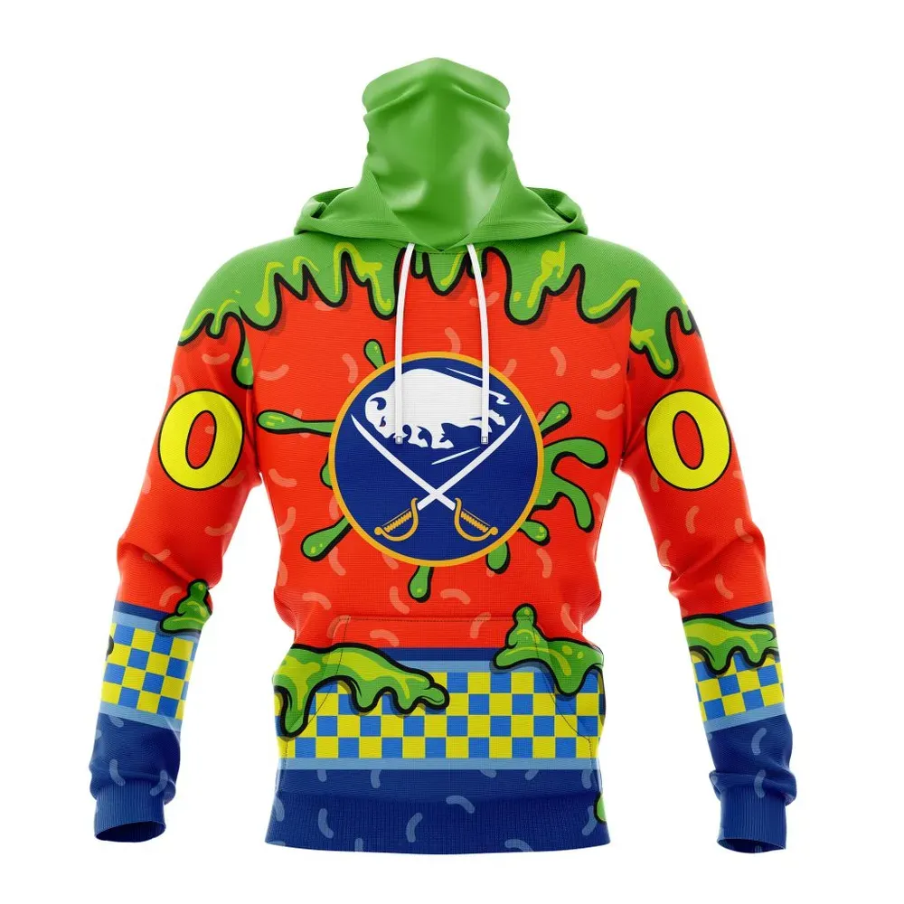 NHL Buffalo Sabres Special Nickelodeon Design St2301 Mask Hoodie