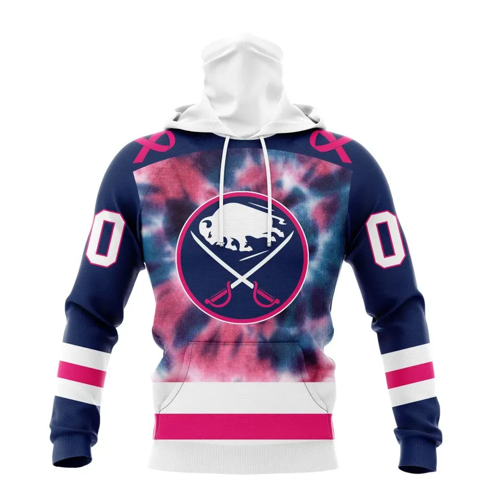 NHL Buffalo Sabres Special Pink October Fight Breast Cancer St2303 Mask Hoodie