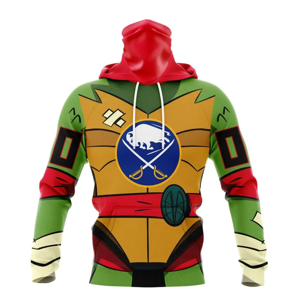 NHL Buffalo Sabres Special Teenage Mutant Ninja Turtles Design St2301 Mask Hoodie