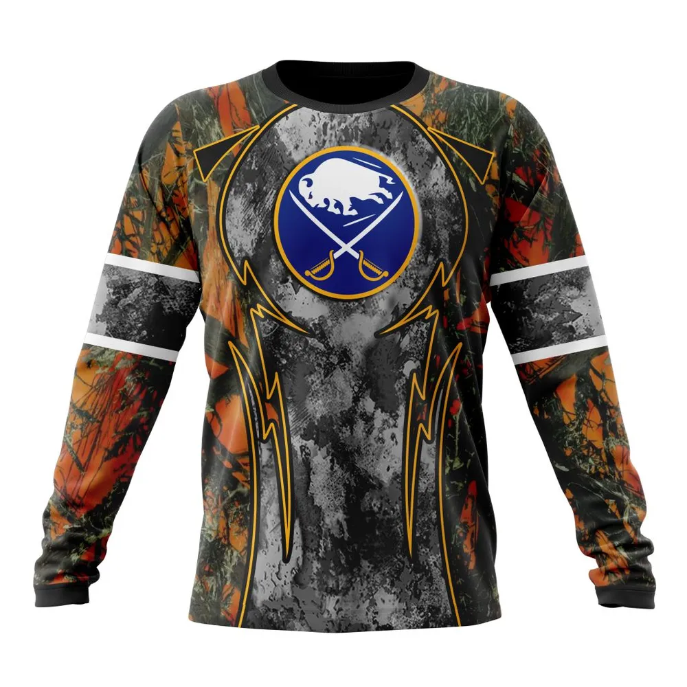 NHL Buffalo Sabres | Specialized Design Wih Camo Concepts For Hungting In Forest Long Sleeved Sweatshirt 