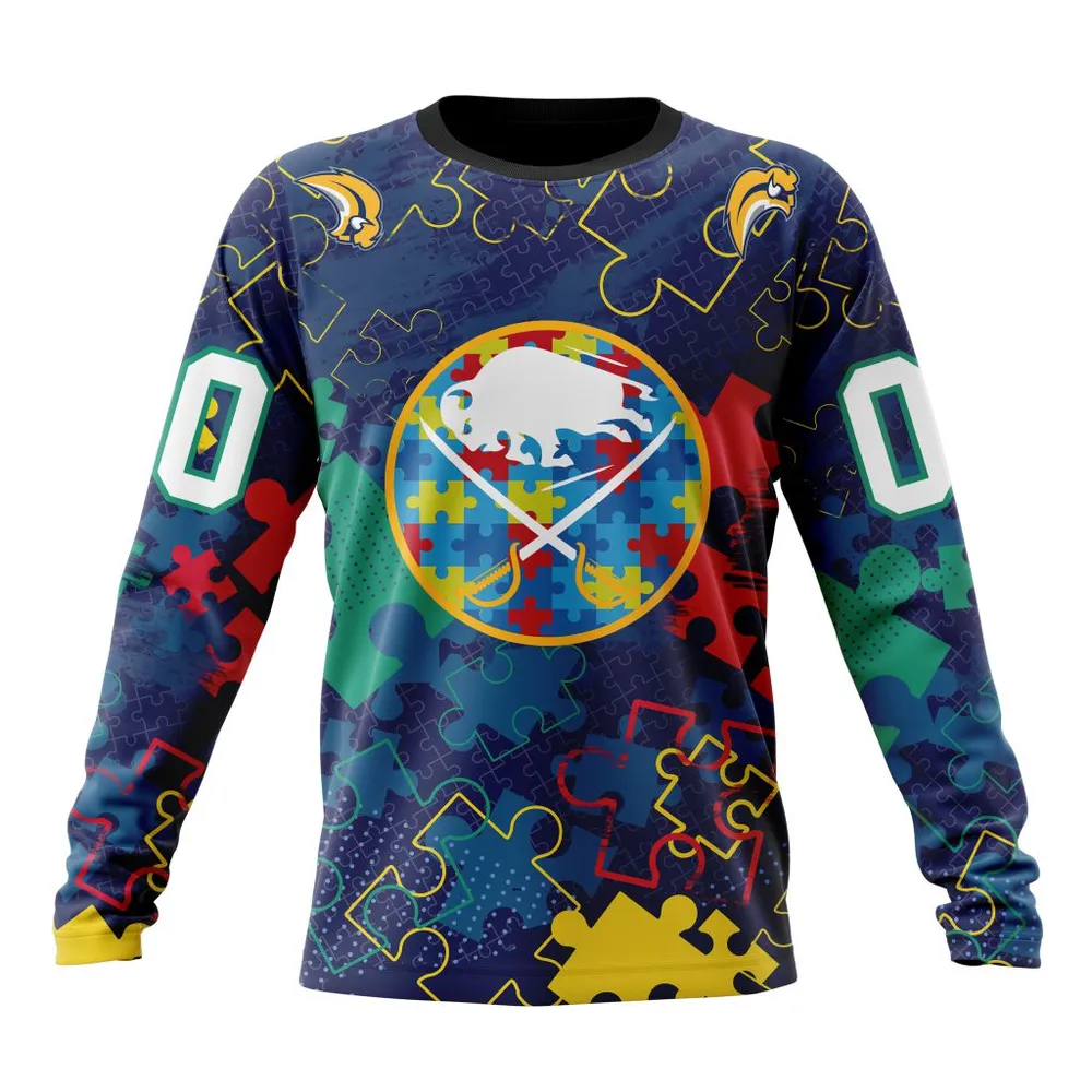 NHL Buffalo Sabres | Specialized Fearless Aganst Autism Long Sleeved Sweatshirt 