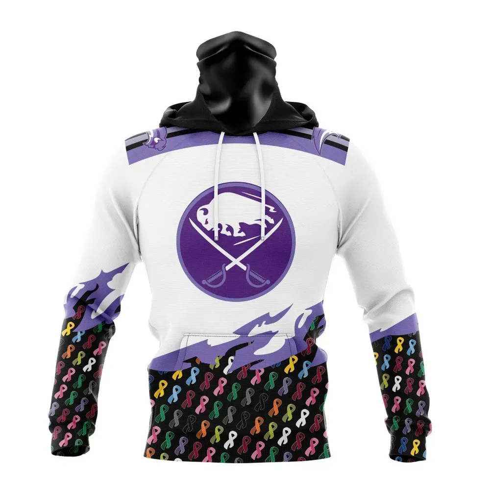 NHL Buffalo Sabres | Specialized Kits In October We Stand Together We Can Beat Cancer Mask Hoodie