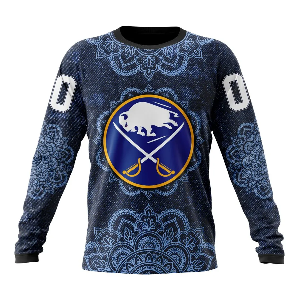 NHL Buffalo Sabres | Specialized Mandala Style St2201 Long Sleeved Sweatshirt 