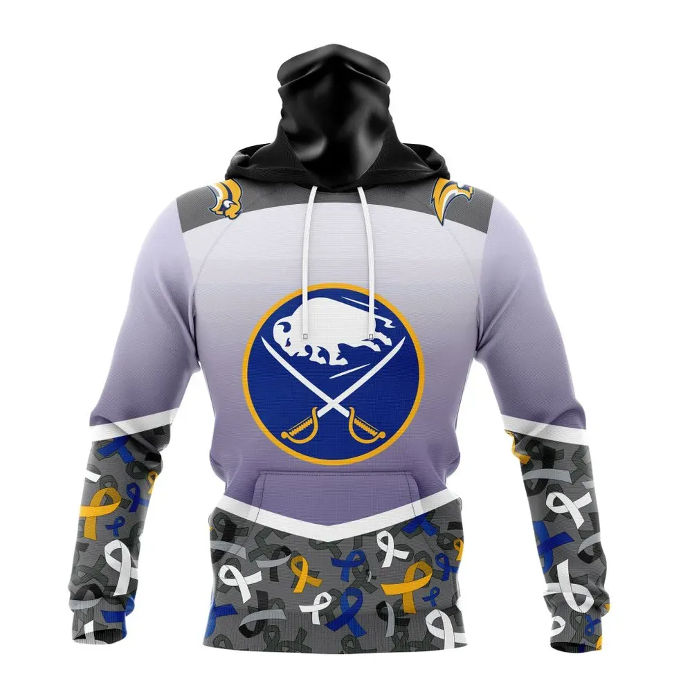 NHL Buffalo Sabres | Specialized Sport Fights Again All Cancer V0122 Mask Hoodie