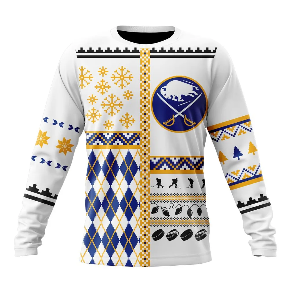 NHL Buffalo Sabres | Specialized Unisex Christmas Is Coming V01 Long Sleeved Sweatshirt 