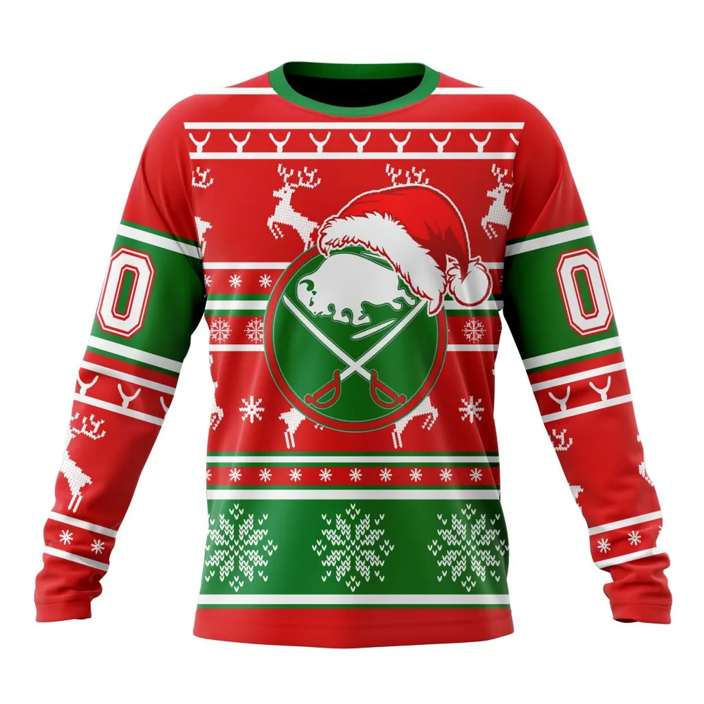 NHL Buffalo Sabres | Specialized Unisex Christmas Is Coming V02 Long Sleeved Sweatshirt 