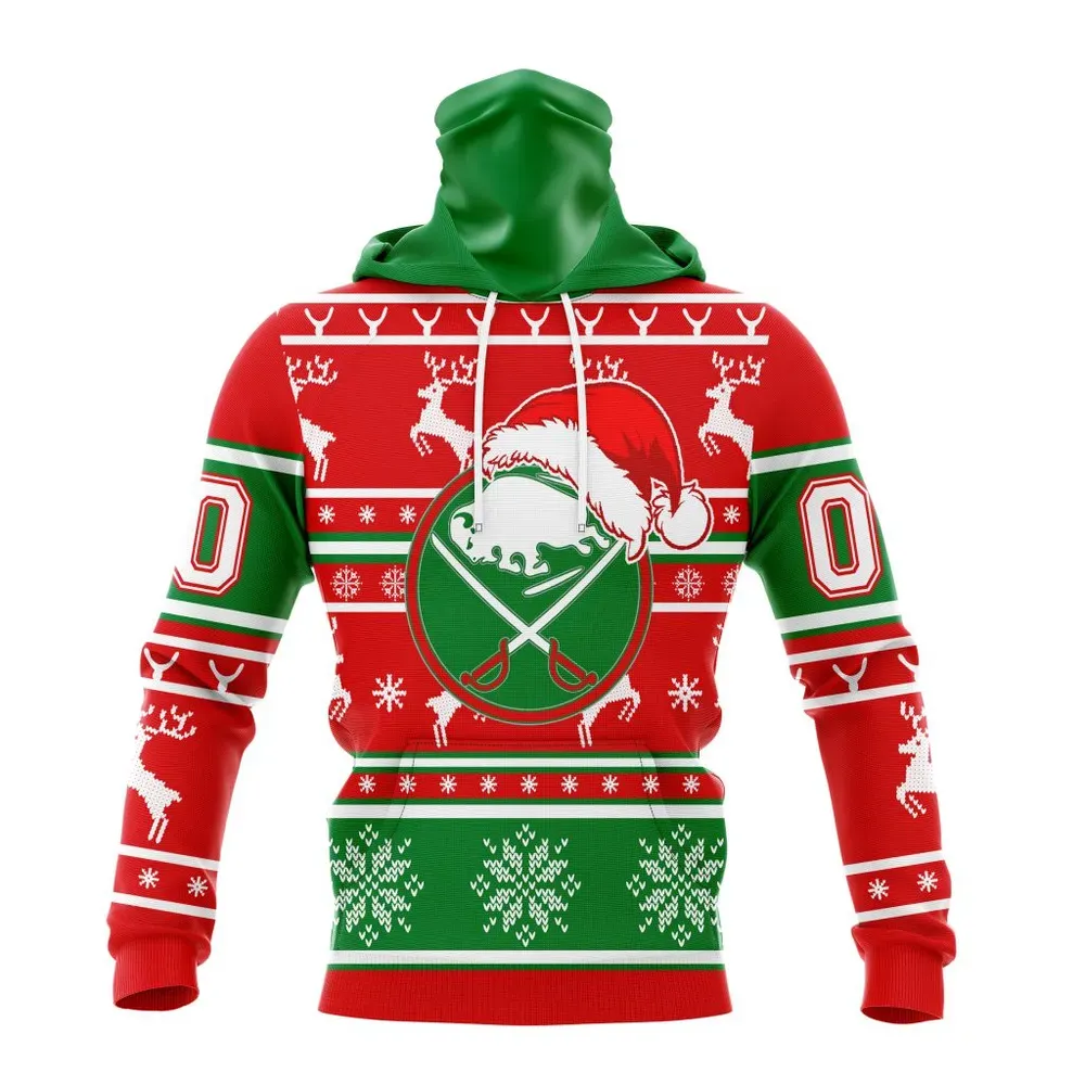 NHL Buffalo Sabres | Specialized Unisex Christmas Is Coming V02 Mask Hoodie