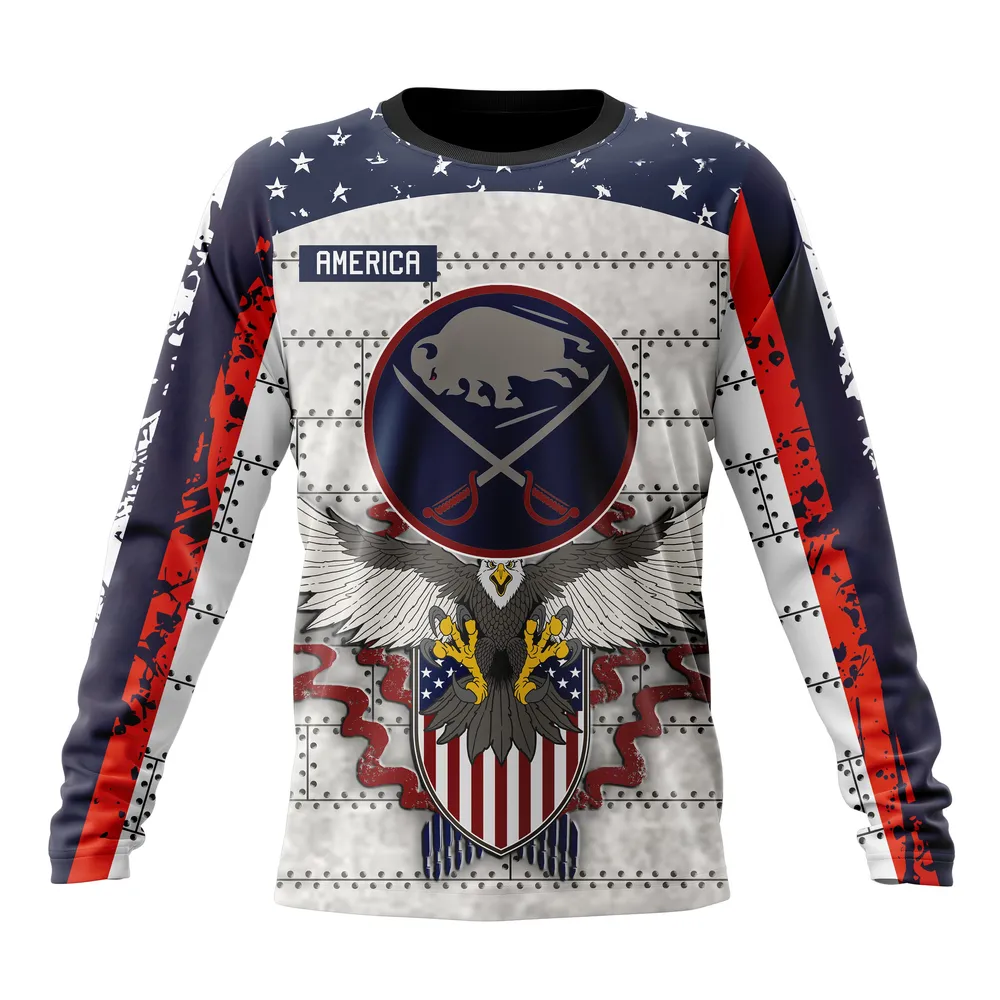 NHL Buffalo Sabres | Specialized Unisex In Us Concepts V0222 Long Sleeved Sweatshirt 