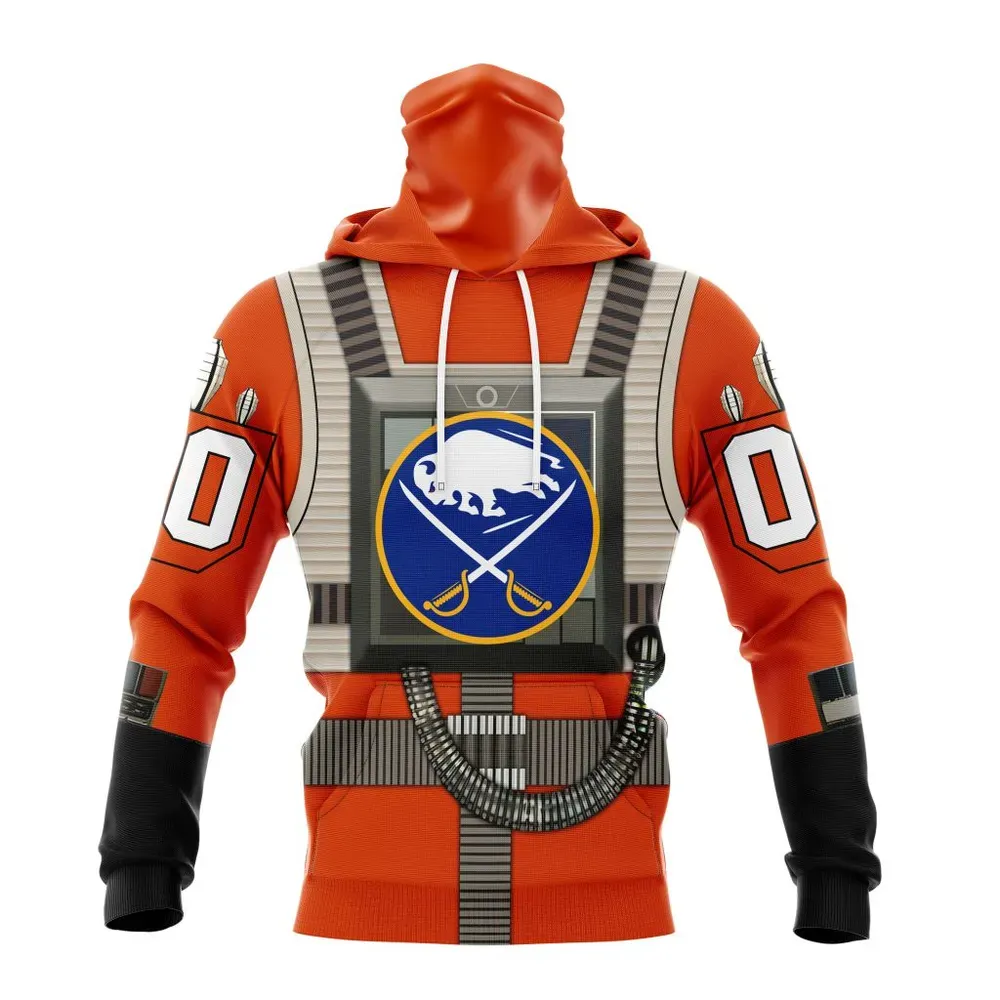 NHL Buffalo Sabres Star Wars Rebel Pilot Design St2201 Mask Hoodie