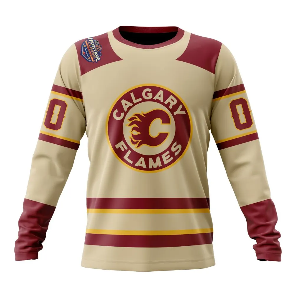 NHL Calgary Flames Heritage Classic Concept Long Sleeved Sweatshirt 