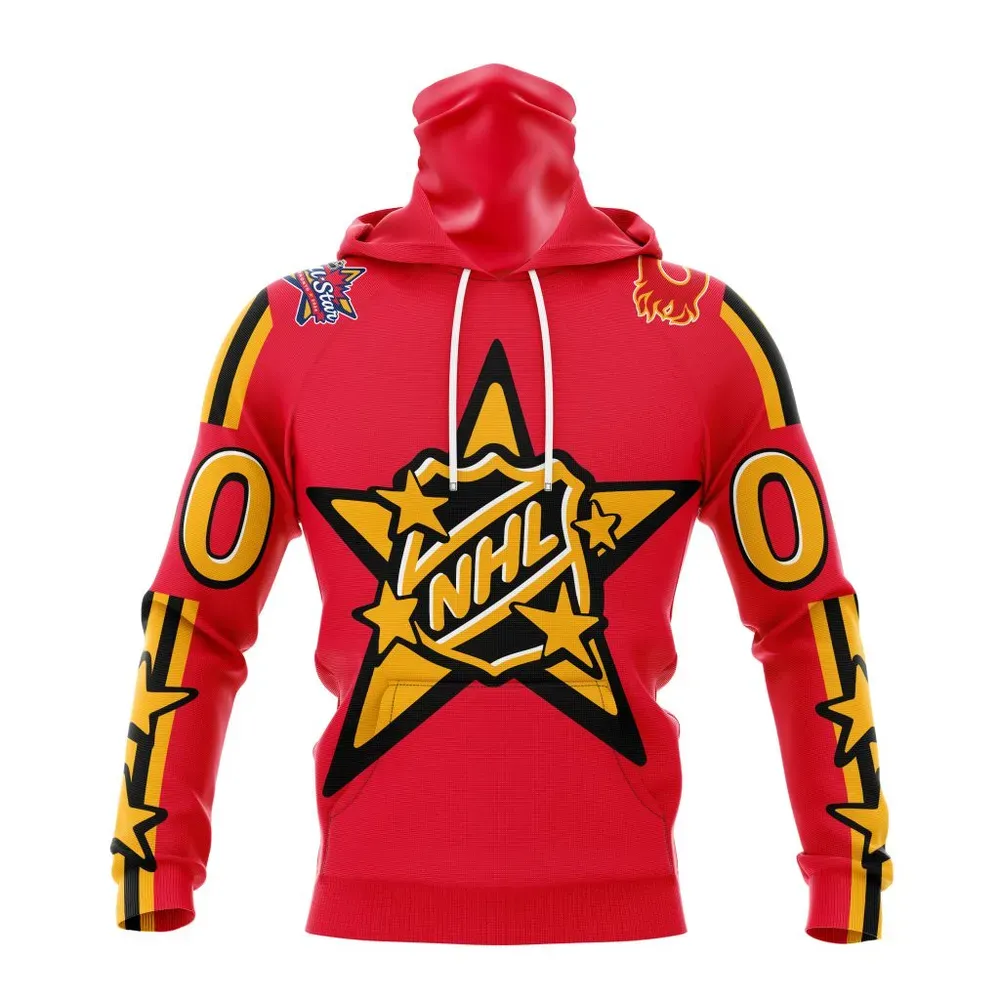 NHL Calgary Flames Personalized 2024 NHL All-Star Game Mask Hoodie