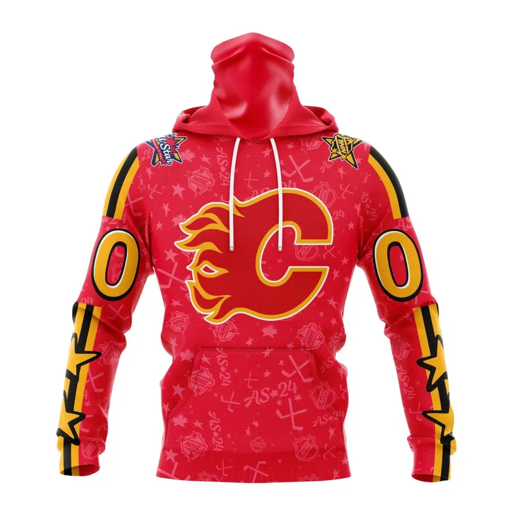 NHL Calgary Flames Special 2024 All-Star Game Design St2401 Mask Hoodie