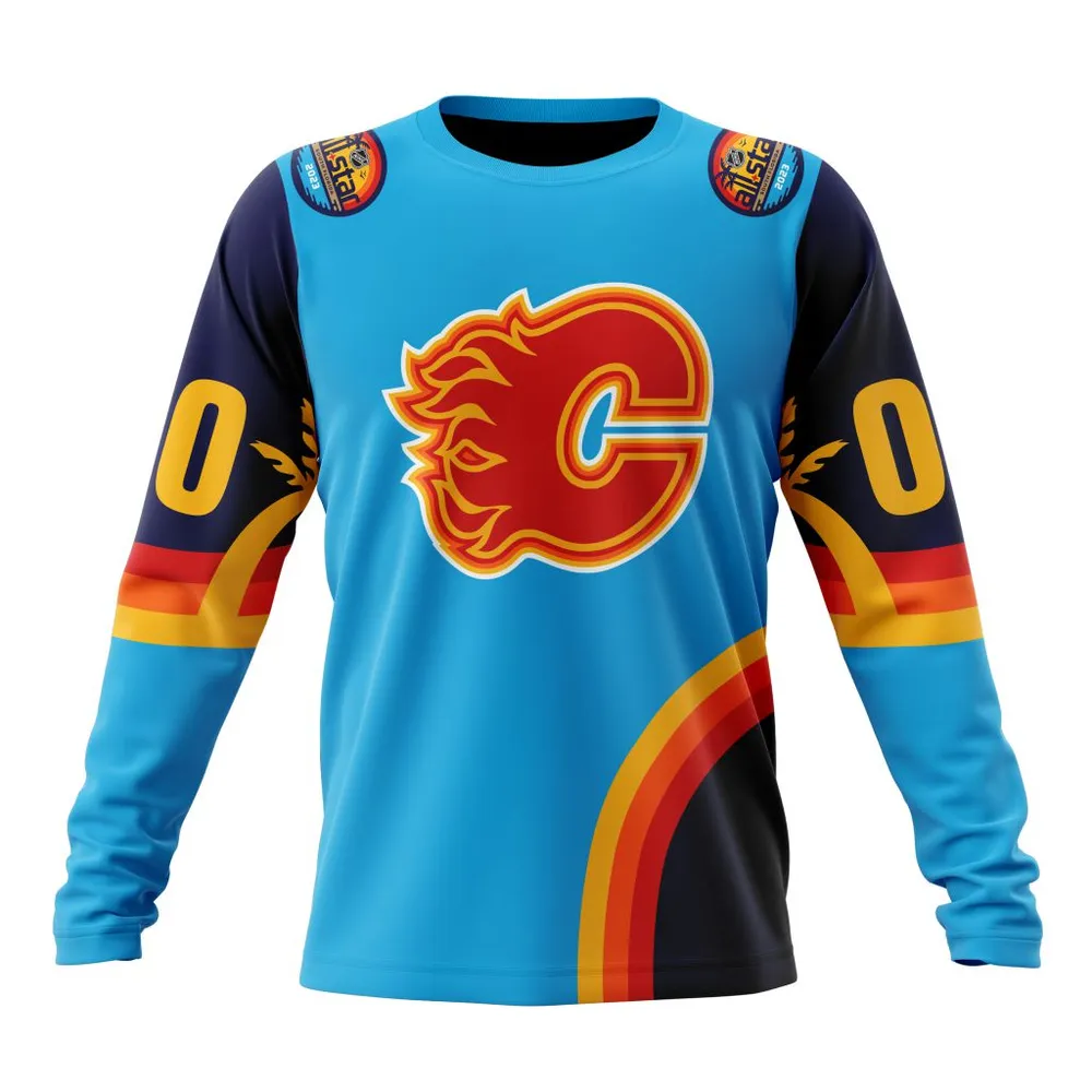 NHL Calgary Flames Special All-Star Game Design With Atlantic Ocean Long Sleeved Sweatshirt 