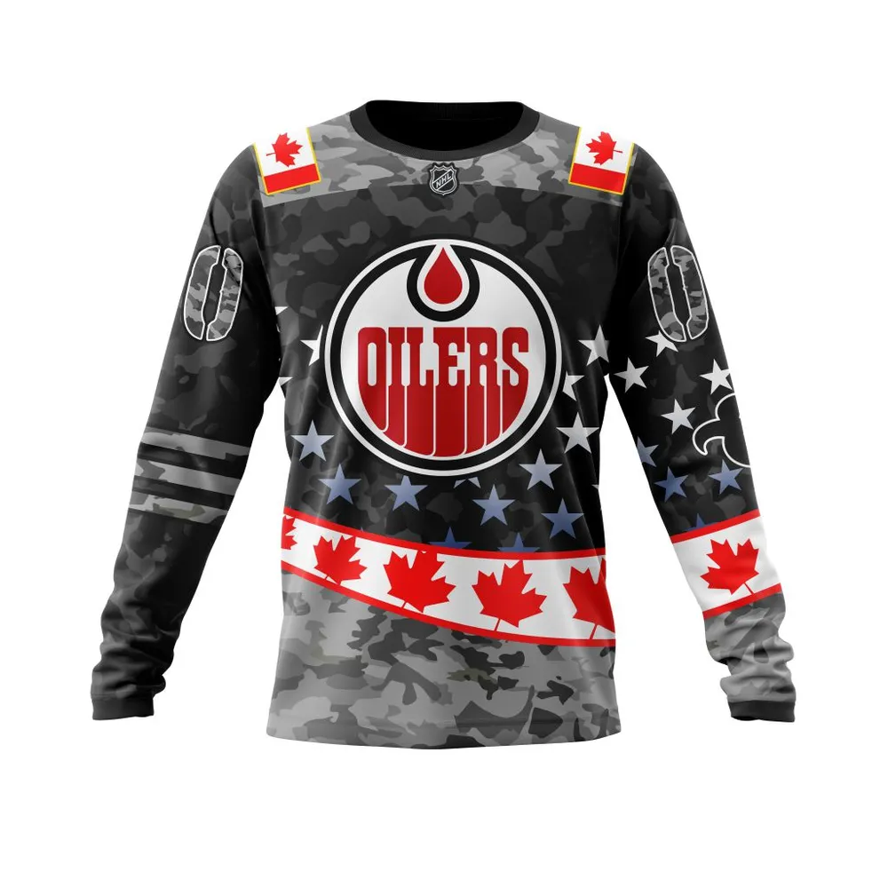 NHL Calgary Flames | Specialized Color And Our Beloved Canadien Flag Color V0422 Long Sleeved Sweatshirt 