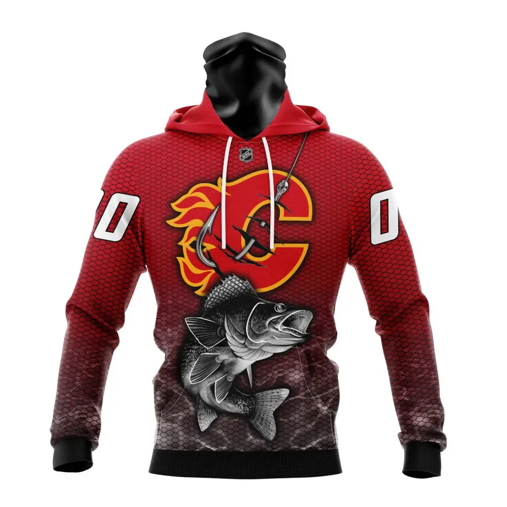 NHL Calgary Flames | Specialized Fishing Style St2201 Mask Hoodie