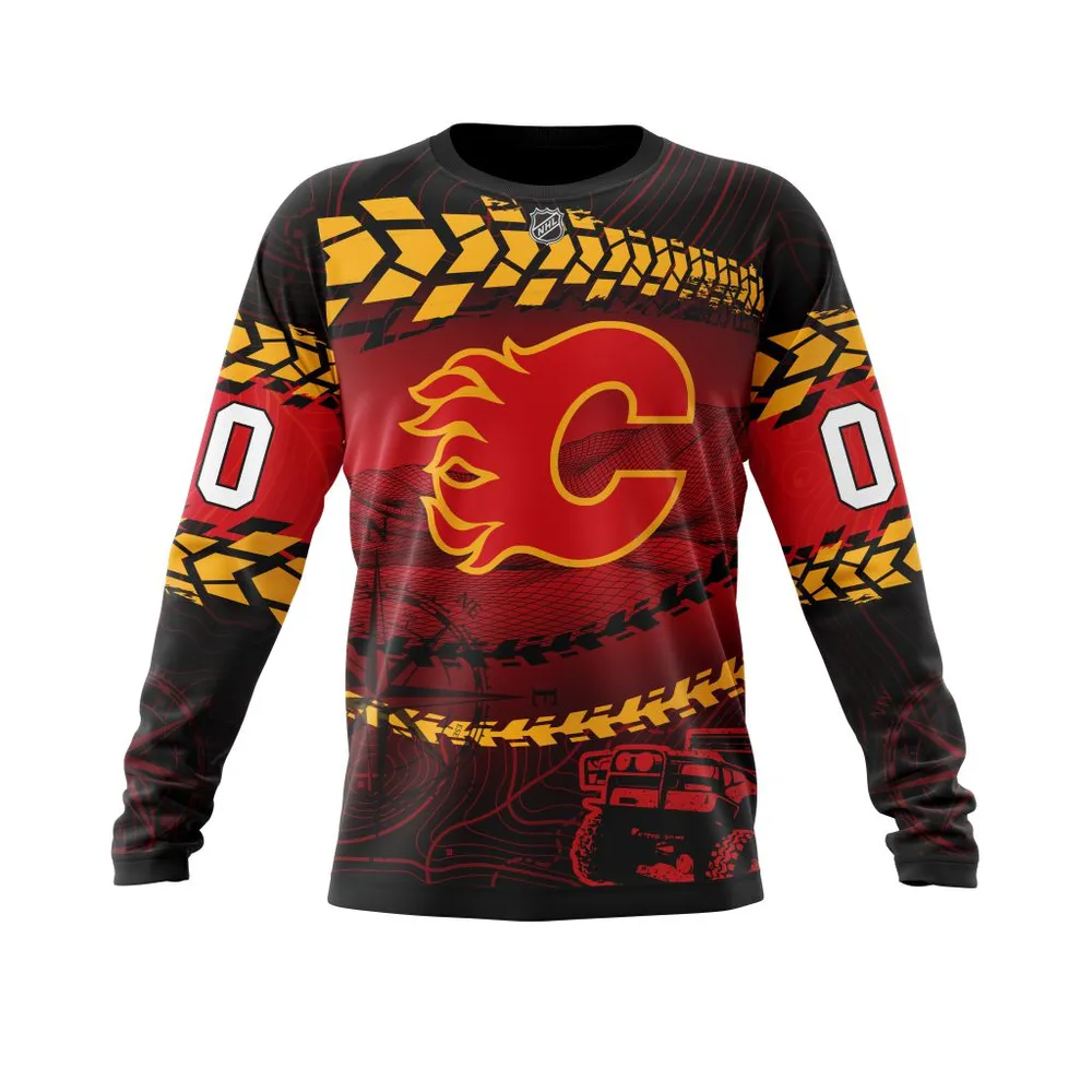 NHL Calgary Flames | Specialized Off Road Style St2201 Long Sleeved Sweatshirt 