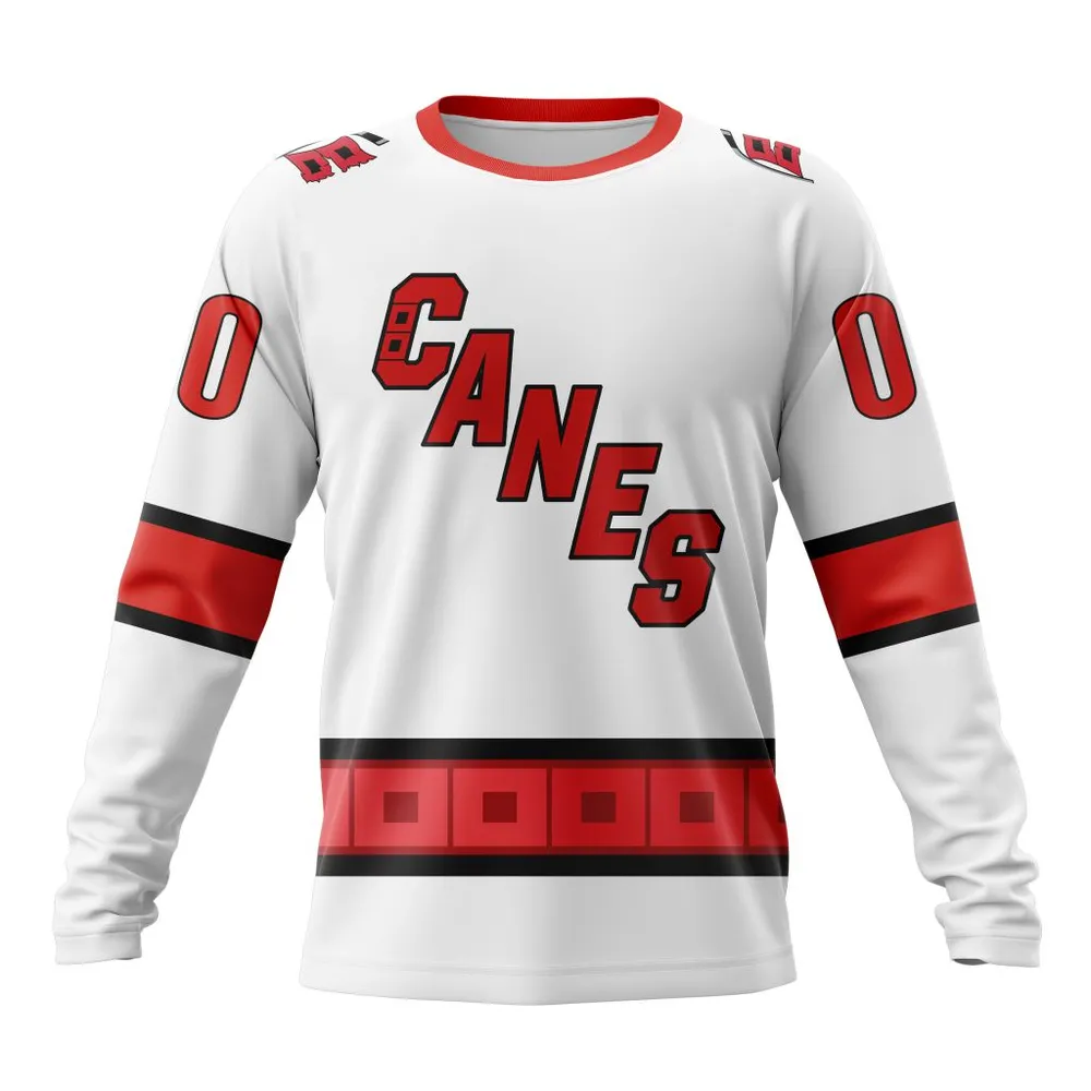 NHL Carolina Hurricanes Away Kits Long Sleeved Sweatshirt 