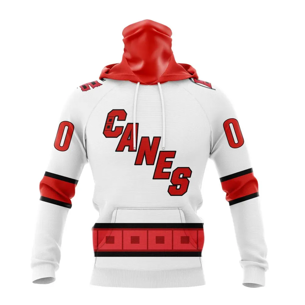 NHL Carolina Hurricanes Away Kits Mask Hoodie