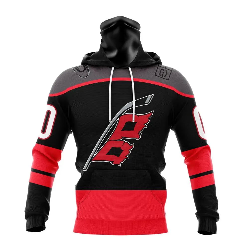 NHL Carolina Hurricanes Home Kits Mask Hoodie